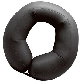 MOGU Bead Cushion, Black Pillow, Neck Pillow, Black (Total Length: Approx. 11.0 inches (28 cm)