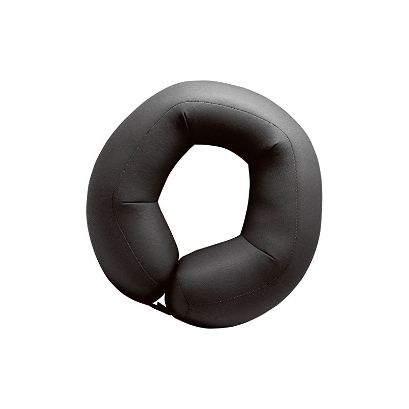 MOGU Bead Cushion, Black Pillow, Neck Pillow, Black (Total Length: