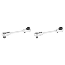 2 Pcs Quick Release Ratchet Wrench, 1/4 Mini Ratchet Socket Wrench Screwdriver Hex Wrench