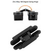 QWORK Adjustable Hidden Door Hinges (2-Pack), 6" Zinc Alloy Swing