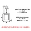 Master Lock 406BLU Dielectric Thermoplastic Safety Padlock for Electrical Installation,