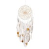 Handmade Dream Catchers,White and Gold Feather Decoration for Christmas Wedding