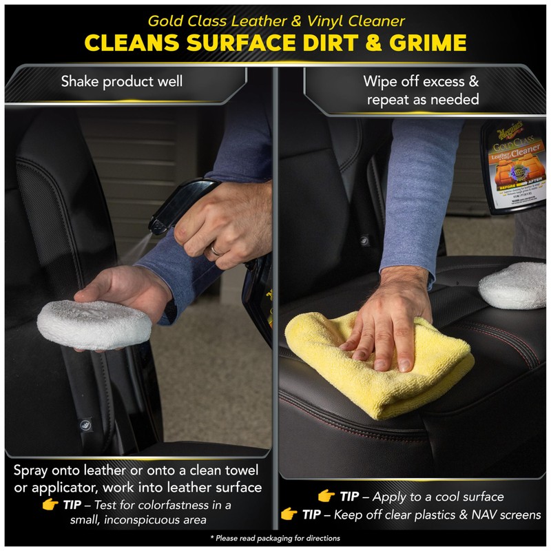 Meguiar's Leather Care Kit - Premium Leather Cleaner and Conditioner