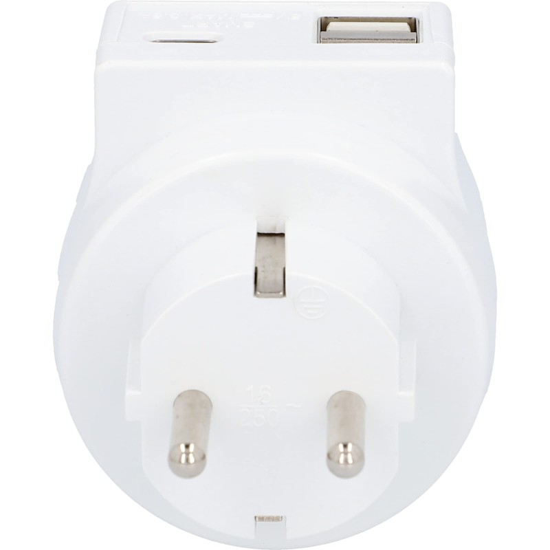 Unitec UNITEC Zwischenstecker mit 1x Schuko, 1x USB Typ C