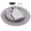 mon bijou® - 6 pleasantly soft fabric napkins, grey-white stripes,