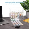 YOFAPA Clear Label Roll Holder, Transparent Acrylic Tape Dispenser, Adjustable