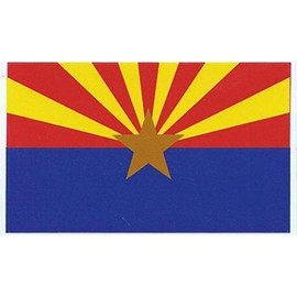 StickerTalk Arizona State Flag Vinyl Sticker, 5 inches by 3 inches