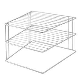 Metaltex Palio 364002095 Corner Shelf Insert 2 Shelves 25 x 25 x 19 cm Silver