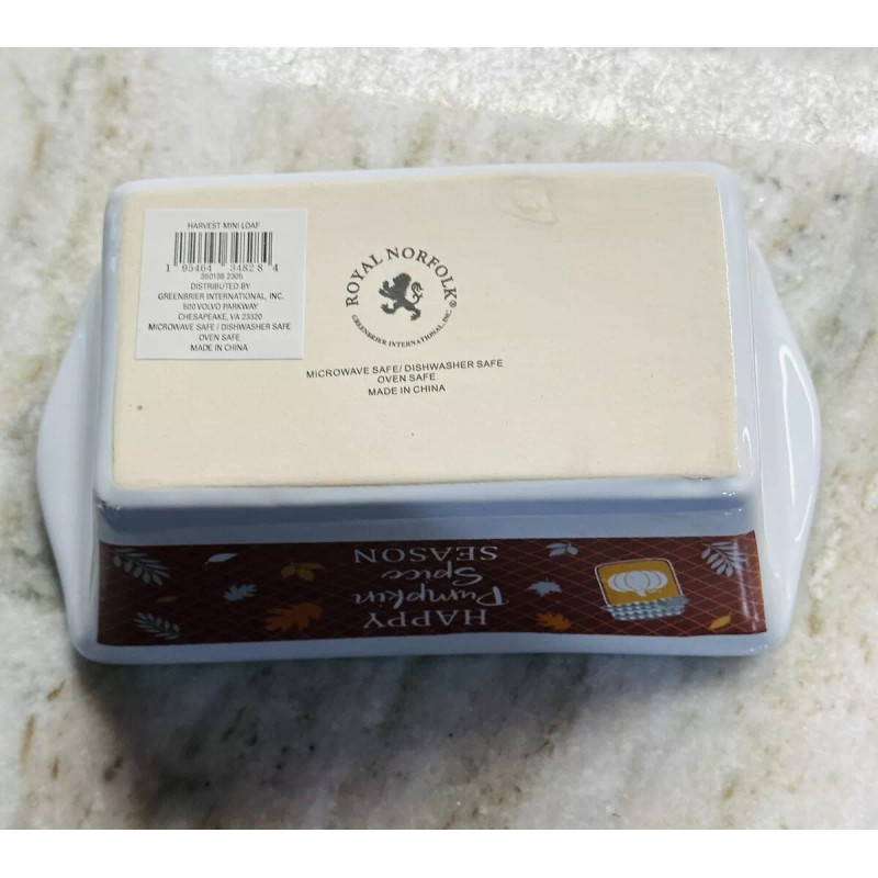 Royal Norfolk Mini Loaf Pan Fall Autumn Harvest Oven &