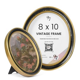 97 Decor Vintage Oval Picture Frame 8x10 - Black Gold Oval Frame 8x10, 8 By 10 Antique Wall Photo Frames Hanging, Vintage Frames 8x 10