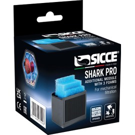 Sicce Shark PRO Replacement Cartridges, Freshwater and Saltwater, for submerged use (Module with Sponge (2pcs. 20ppi, 1pc. 30ppi))
