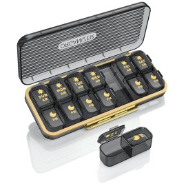Acedada Pill Organizer 2 Times A Day, 7 Day Am Pm Pill Box - Weekly Pill Organizer Tw...