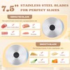 Moongiantgo Meat Slicer 200W With 2 Removable 7.5’’ Stainless Steel