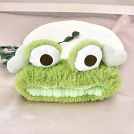 Frog Headband Headwear for Women Cute Animal Makeup Hairband Headbands Spa Skincare Head Band Wraps for Washing Face Lovely Hair Accessories Decoration for Women Girls Elastic Shower Headband