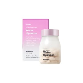 Hanskin Hyaluronic Acid Supplements for Hair, Skin, Wrinkles & Nails | L-Cysteine, Biotin, Vitamin C, Collagen | Nutritional Supplement for Healthy Skin & Joint Lubrication | 60 Capsules