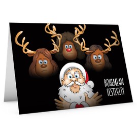 STREET SANTA - Queen Christmas Card - Large A5 Card Size - Funny Humour - Made in the UK - Parody of Queen II Album - A fantastic Card for all Freddie Mercury Music Fans