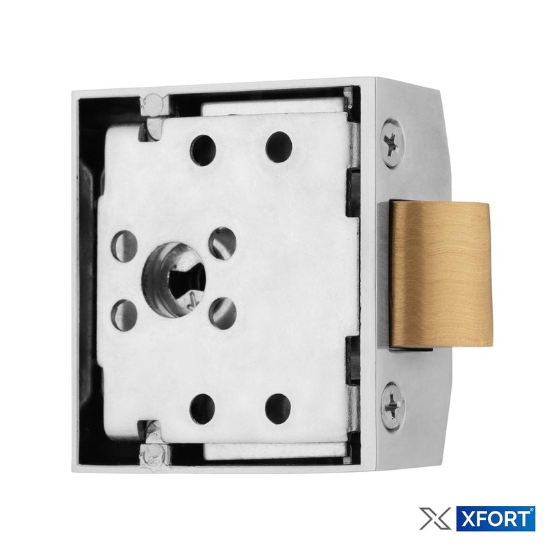 XFORT® Standard Deadlocking Night Latch 60mm, Complete with Rim Cylinder