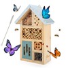 Niteangel Natural Wooden Insect Hotel, Garden Insect House for Ladybugs,