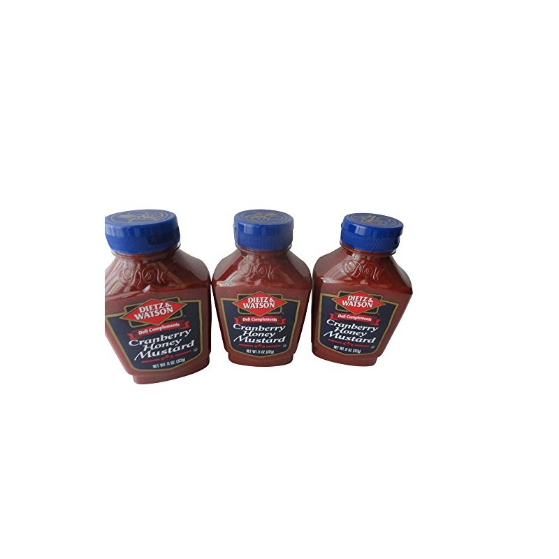 Dietz & Watson Deli Complements Cranberry Honey Mustard (3 Bottles)