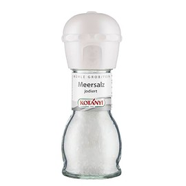 Kotanyi Sea salt iodized, refine your dishes, in a practical mill, 1 x 92 g