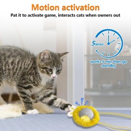Bentopal New Best Cat Toys Ball Paw Activated Super Power Exercise for Indoor Cats Grey