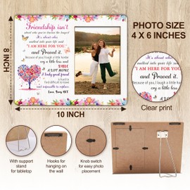 Friends Picture Frame, Friendship Photo Frame, Birthday Gifts For Women Friends Sisters, Good Friends Gifts For Christmas Graduation, A Truly Great Friend Is Hard To Find Frame For Home Decor -15