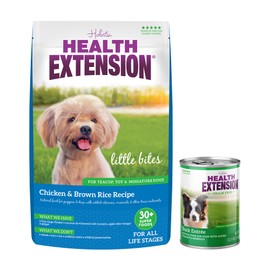 Health Extension Bundle: Wet Dog Food Duck Entrée Grain-Free (12.5oz Single Can), Dry Dog Food Little Bites Chicken & Brown Rice (10 lbs) - High-Protein, A Tasty and Healthy Alternative for Your Dog