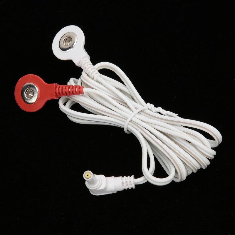10pcs / bag 2.35mm 1.5m 2‑In‑1 Button Type Electrode Lead