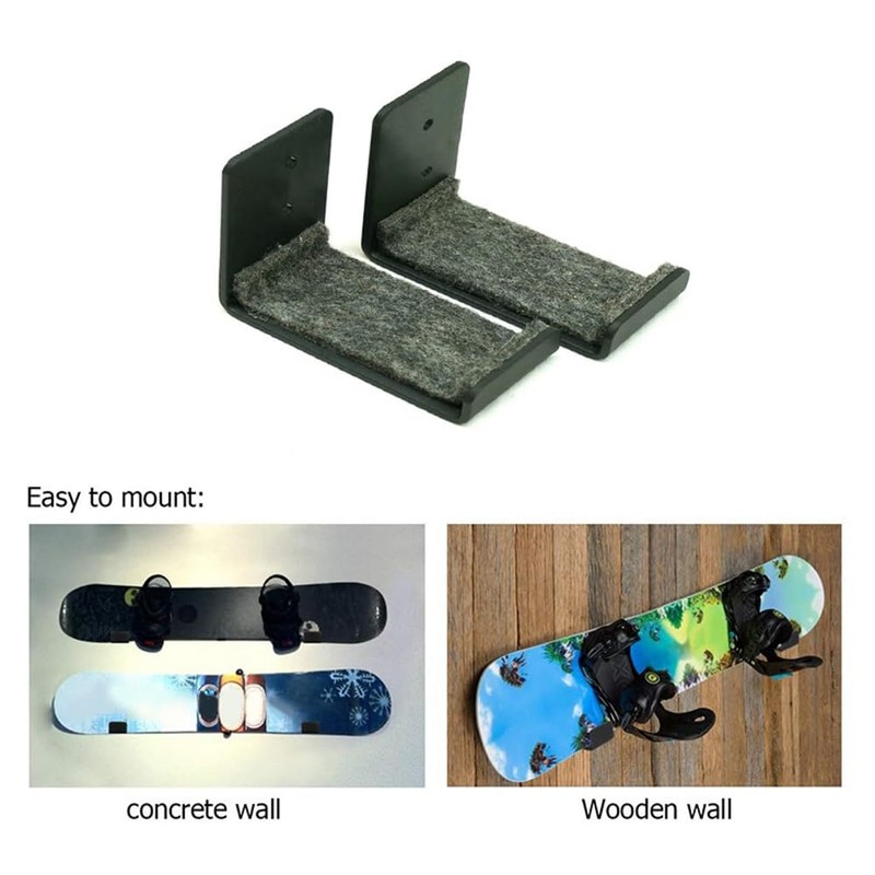 Shusmda Hanger Snowboard Wall Mount Bracket Snowboard Bracket Hanger Hook