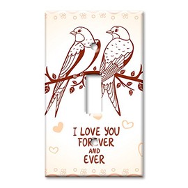 Art Plates Brand Single Gang Toggle OVERSIZE Switch/OVER SIZE Wall Plate - Love You Forever