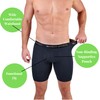 Mens 6 in. Bamboo Rayon Boxer Briefs 4 pack, Anti