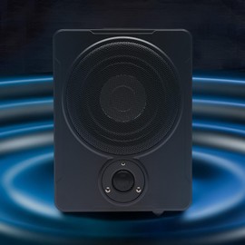 Kathring Slim Under-Seat Subwoofer, 600w Powered Car Truck Sub with Amp Kit Speaker 8" Low-Profile Underseat Car for Cars, Trucks