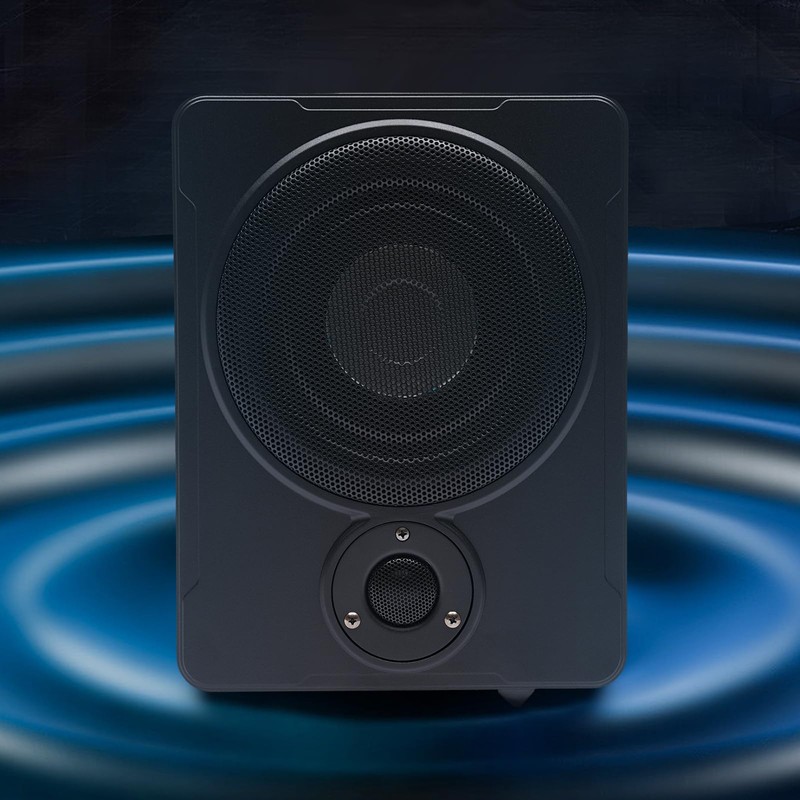 Kathring Slim Under-Seat Subwoofer, 600w Powered Car Truck Sub with