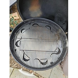 FireDial Baffle Plate Heat Management System for Charcoal BBQ and Barbecue Smokers, UDS, WSM, Kettle (For 26 in. Kettle)