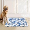 Chinoiserie Floral Birds Dog Food Mat Absorbent Bowl Mats No