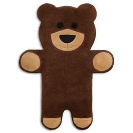 Leschi Wheat Bag microwavable, unscented/Heat Pack for Stomach and Lower Back/Animal: Teddy Bear, red