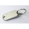 HEAVY DUTY QUALITY NICKEL PLATED METAL KEY TAG FOB WITH