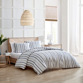 Stone Cottage - King Comforter Set, Cotton Sateen Bedding with Matching Shams, All Season Home Decor (Conrad Grey, King),Medium Grey