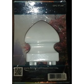 Regal White Decorative Pyramid Aluminum Railing Post Cap