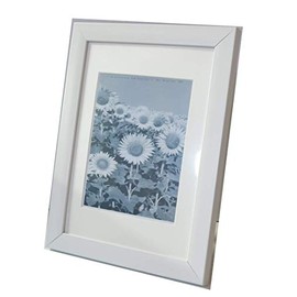 Homeworth Photo Frame F28 Glass Size A4 Mat for Photo 6x8" White