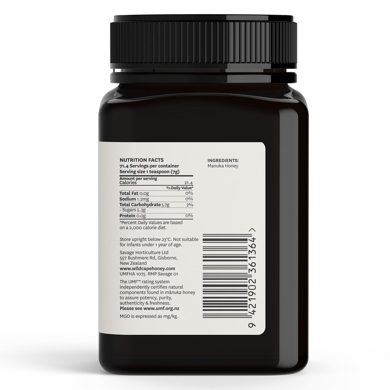 WildCape Manuka Honey Certified UMF 15+/MGO 514+ - 100% Pure,