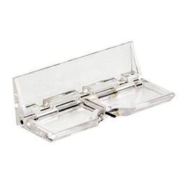 Prime-Line MP4124 Glass Surface Lock, 3-1/16 In. Clear Lucite Construction (1 Pair)