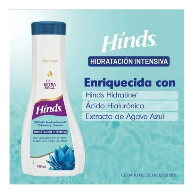 Hinds Crema Corporal Agave Azul Ácido Hialurónico 400 Piel Extra