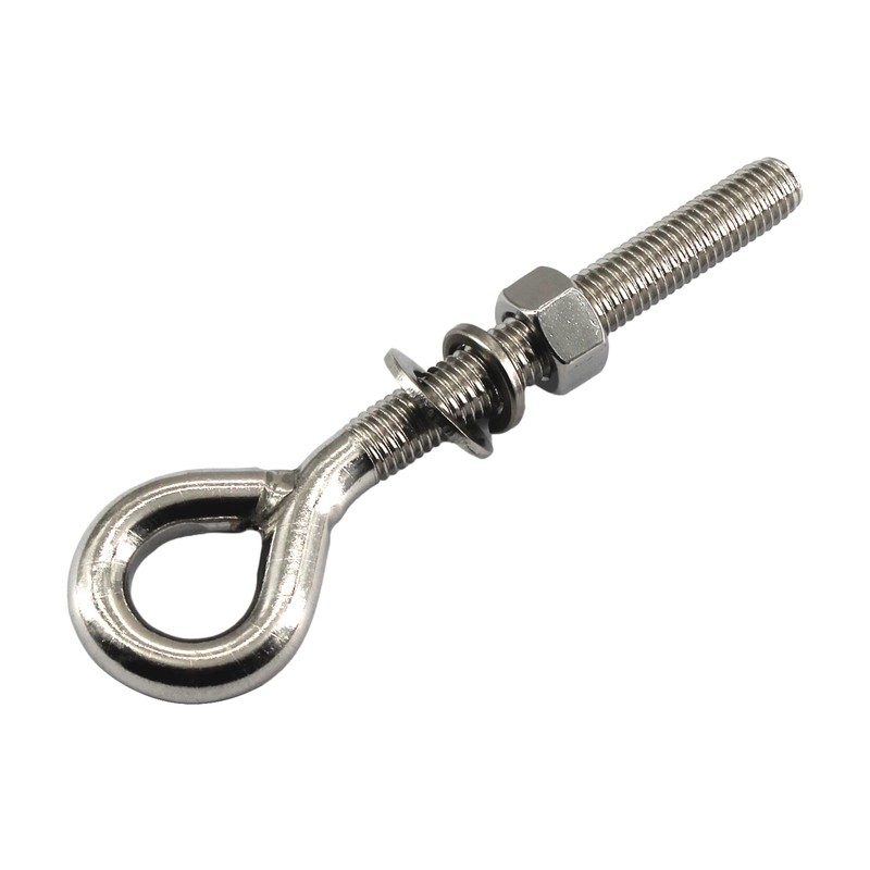 8Pcs M8 Stainless Steel Eye Bolt with Nut and Washers
