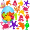 Toddler Suction Bath Toys: 18PCS Ocean Suction Cup Toys with