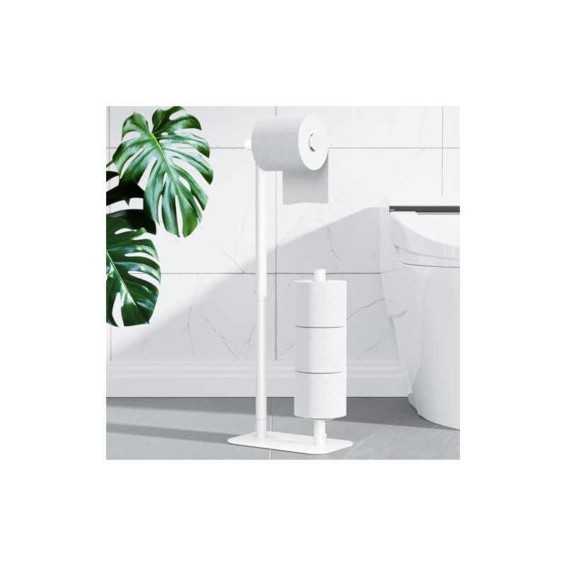 Kitsure Toilet Paper Holder Free Standing - Large Capacity Toilet