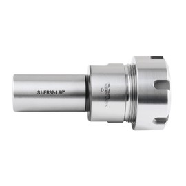 Accusize Industrial Tools ER32 Collet Chuck Extension Rod, 1.96 in. Shank Length, 1 in. Straight Shank Alloy Steel, 0223-0212