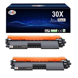 PM Colori 2 Pack Replacement for HP 30X Black Toner Cartridges CF230X Works with HP Laser Jet Pro MFP M227fdw M203dw M227fdn M227sdn M203dn M203d Printer Ink
