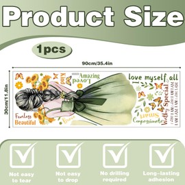 Wall Stickers Decor for Girls Bedroom, Butterfly Wall Decals for Girls Bedroom, Stickers for Living Room Wall Decoration, Girl Religious Butterfly Wall Decal Sticker, Positive Saying (Green)