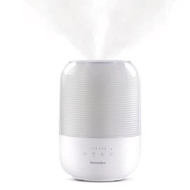 Homedics Ultrasonic Cool Mist Humidifier, Top-Fill 3L Water Tank, Covers 395 sq. ft, 35-Hour Runtime, 3 Mist Settings, Clean Tank Tech, Auto-Off, Night Light, Quiet